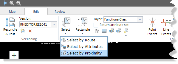 Selecting events along route path